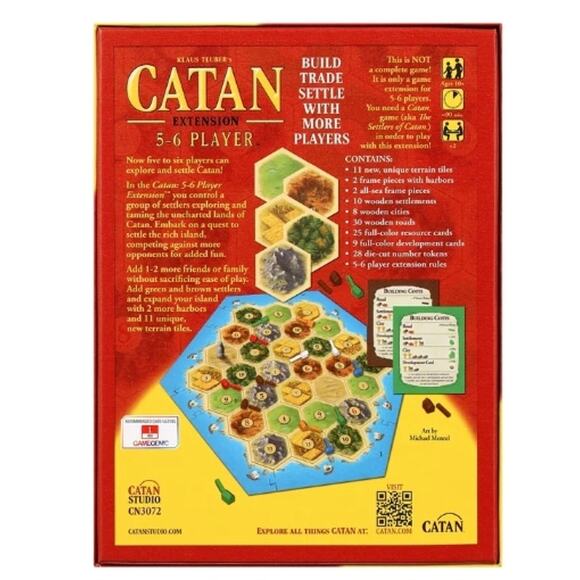 Catan 5-6 Player Extension, New In Cellophane - Picture 2 of 3
